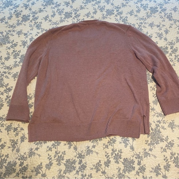 Ella Moss Purple Knit Crewneck Sweater Size Large - Picture 3 of 8